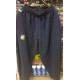 Mordex Spodnie Długie Treningowe czarne ( niebieskie prążki )